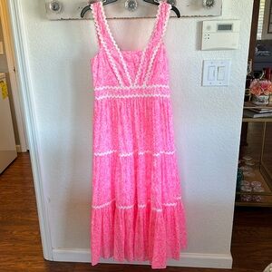 Lilly Pulitzer Pollie Midi Pink Dress